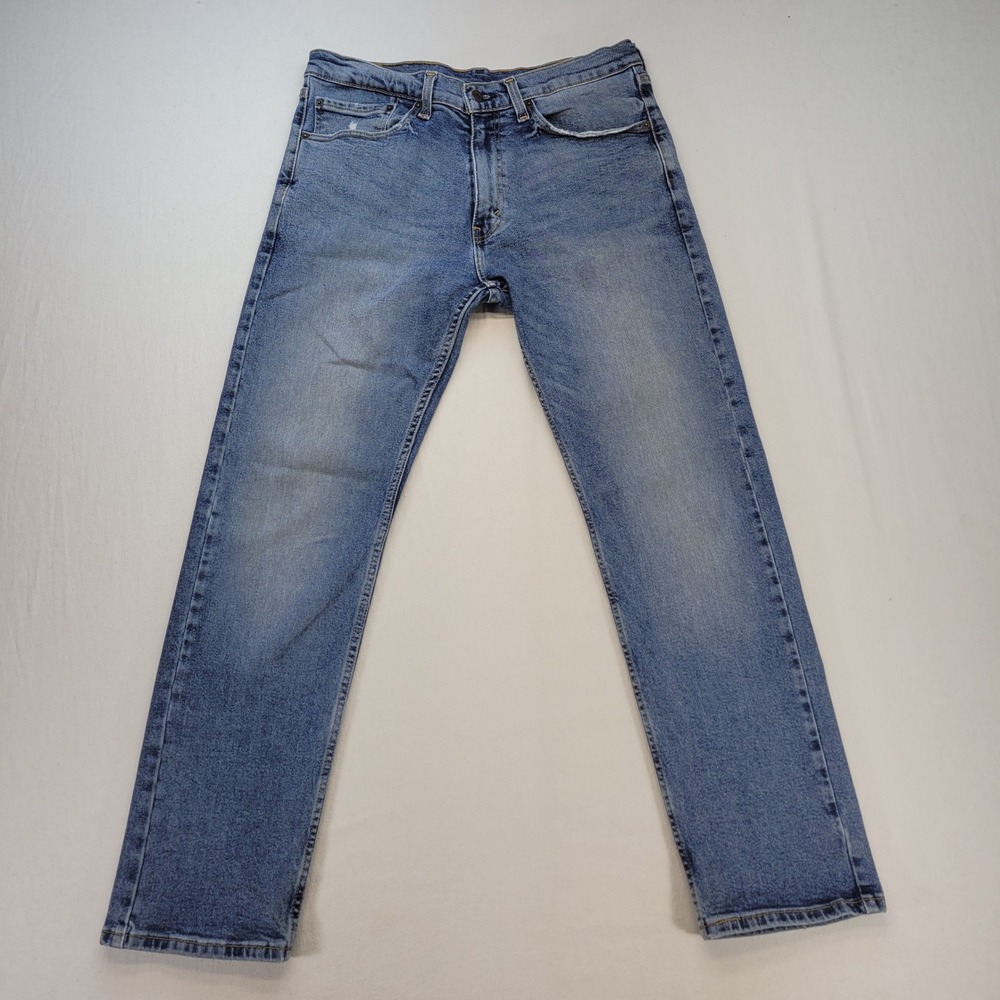 Levi's 505 Jeans Mens 34x32 Blue Regular Straight Medium Wash Denim‎